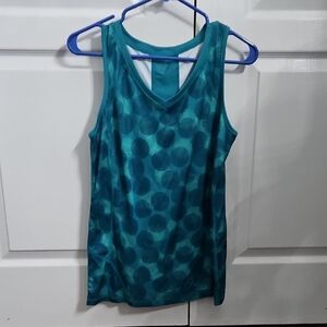 Teal Polka Dot Sleeveless Top